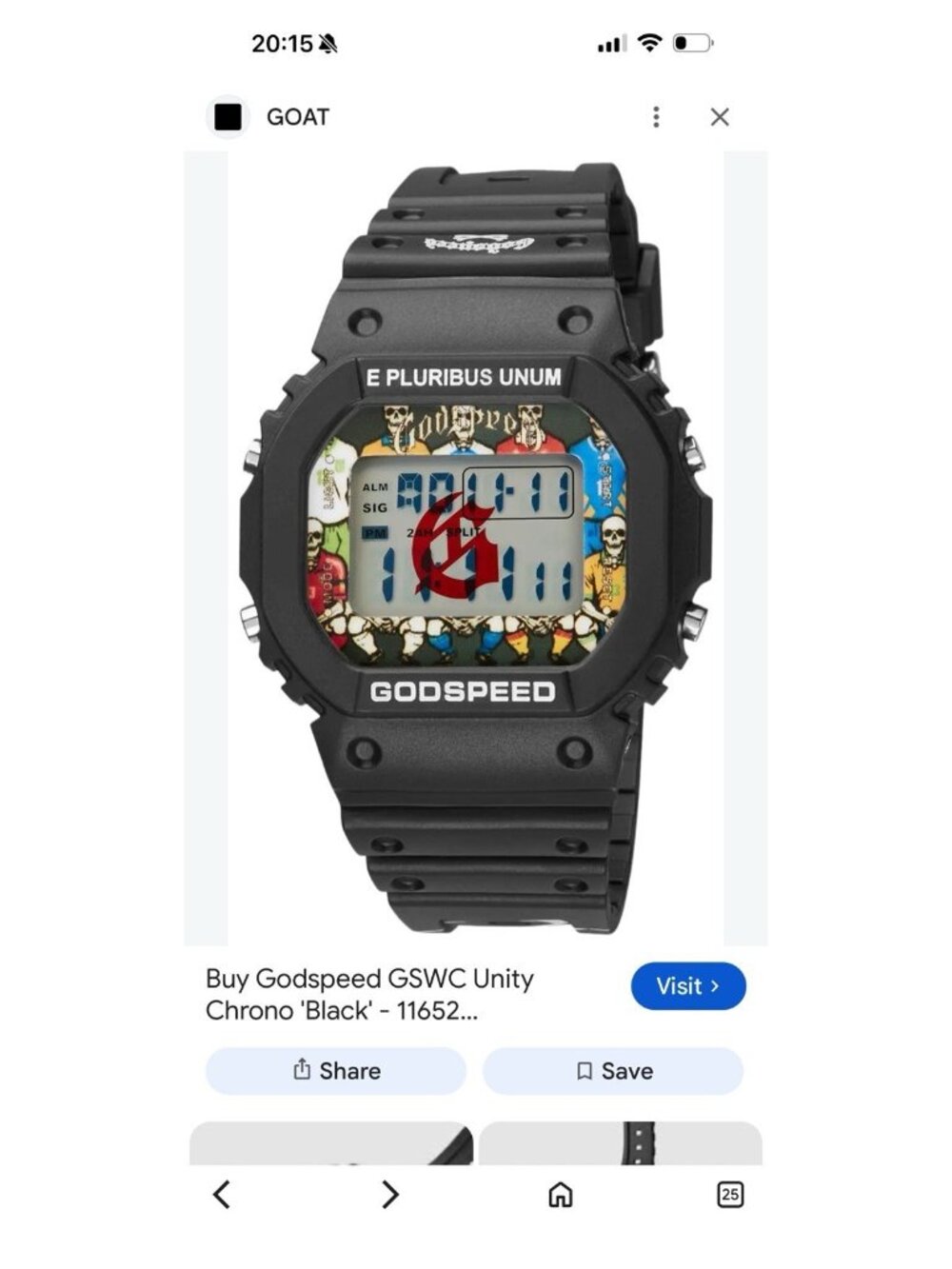 Godspeed GSWC Unity Chrono Black World Cup '26 Digital Watch 1905 w/ Tin